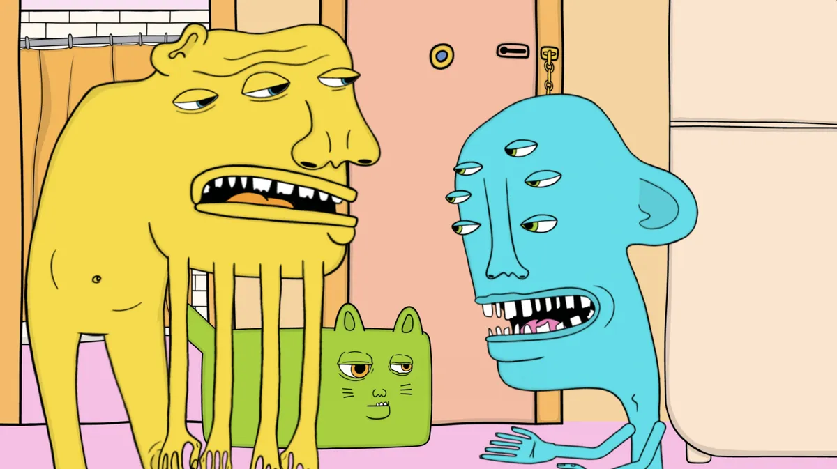 Hans, Wasabi, and Cecil in the animated series.